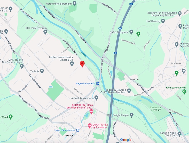 Screenshot Google Map Reika GmbH